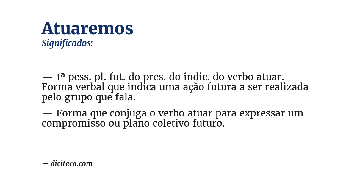 Significado de atuaremos