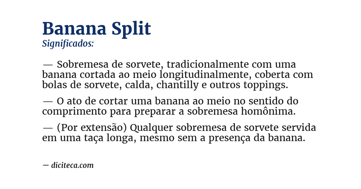 Significado de banana split