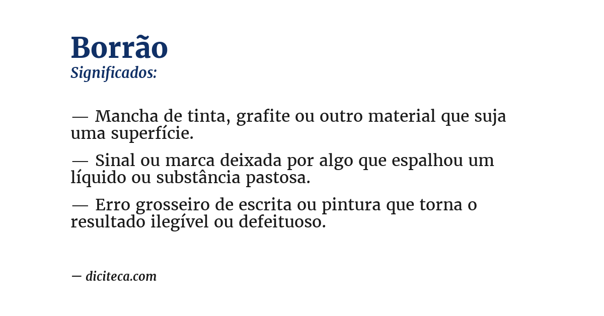 Significado de borrão