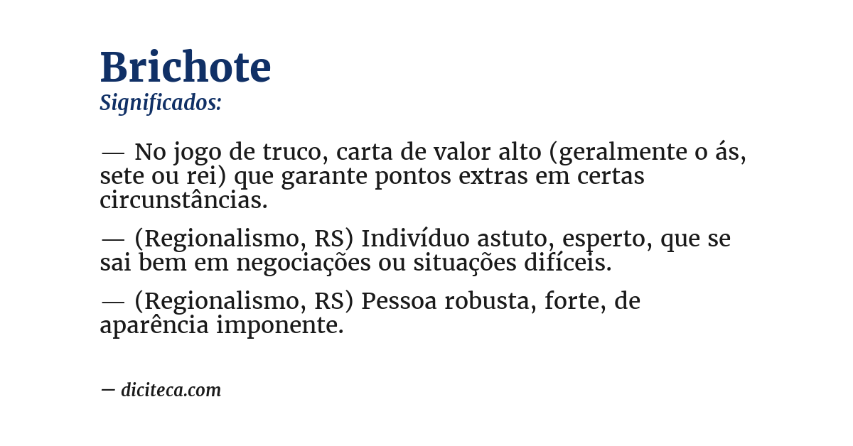 Significado de brichote