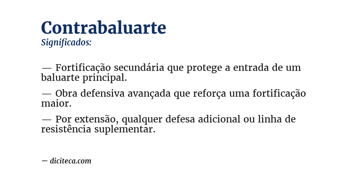 Significado de contrabaluarte