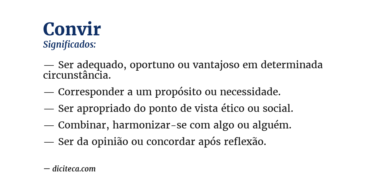 Significado de convir