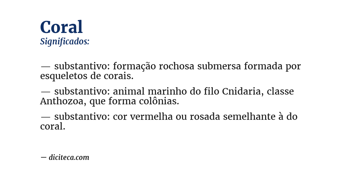 Significado de coral