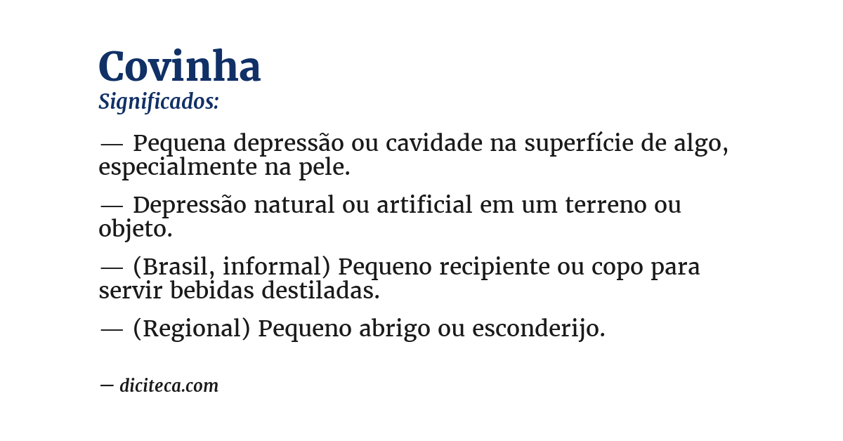 Significado de covinha