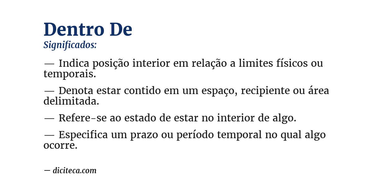 Significado de dentro de
