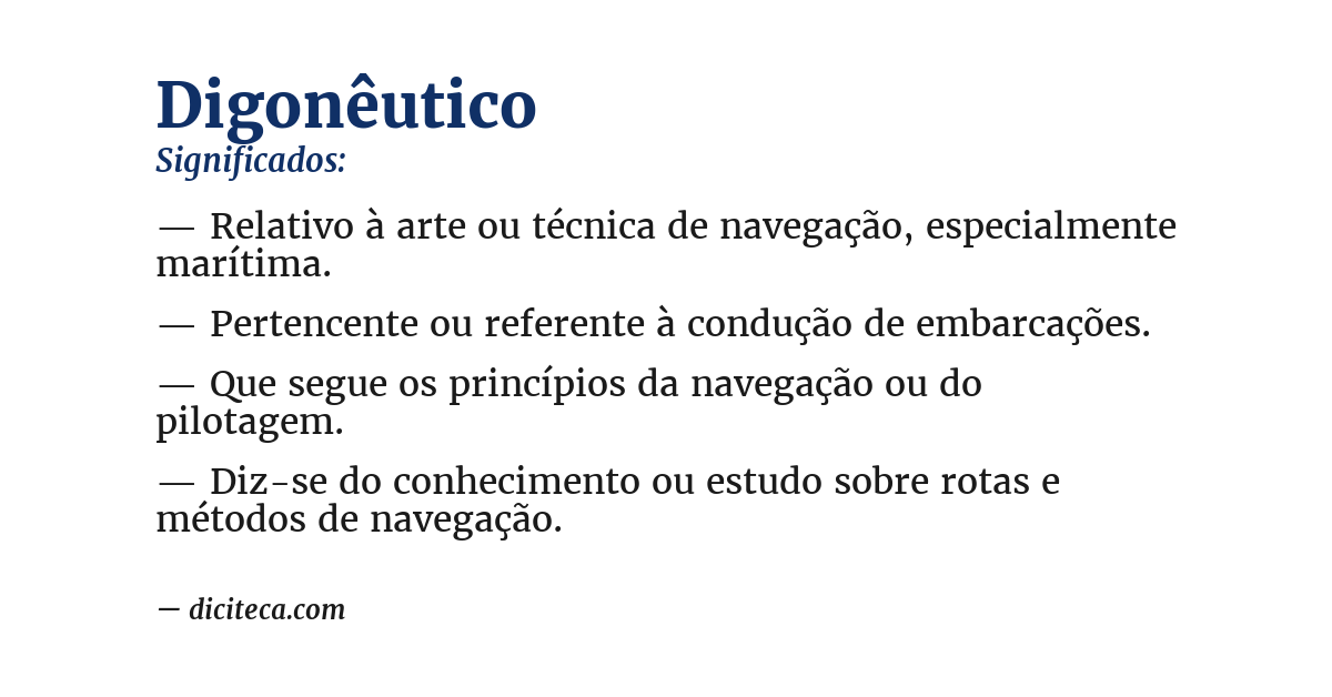 Significado de digonêutico