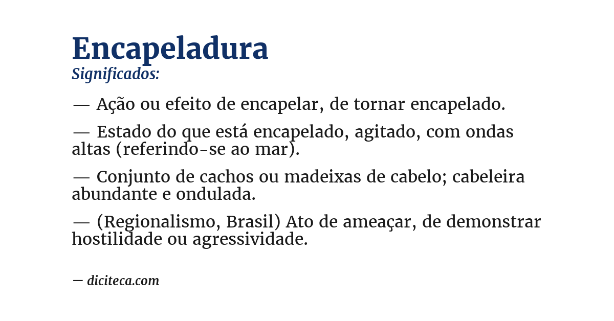 Significado de encapeladura