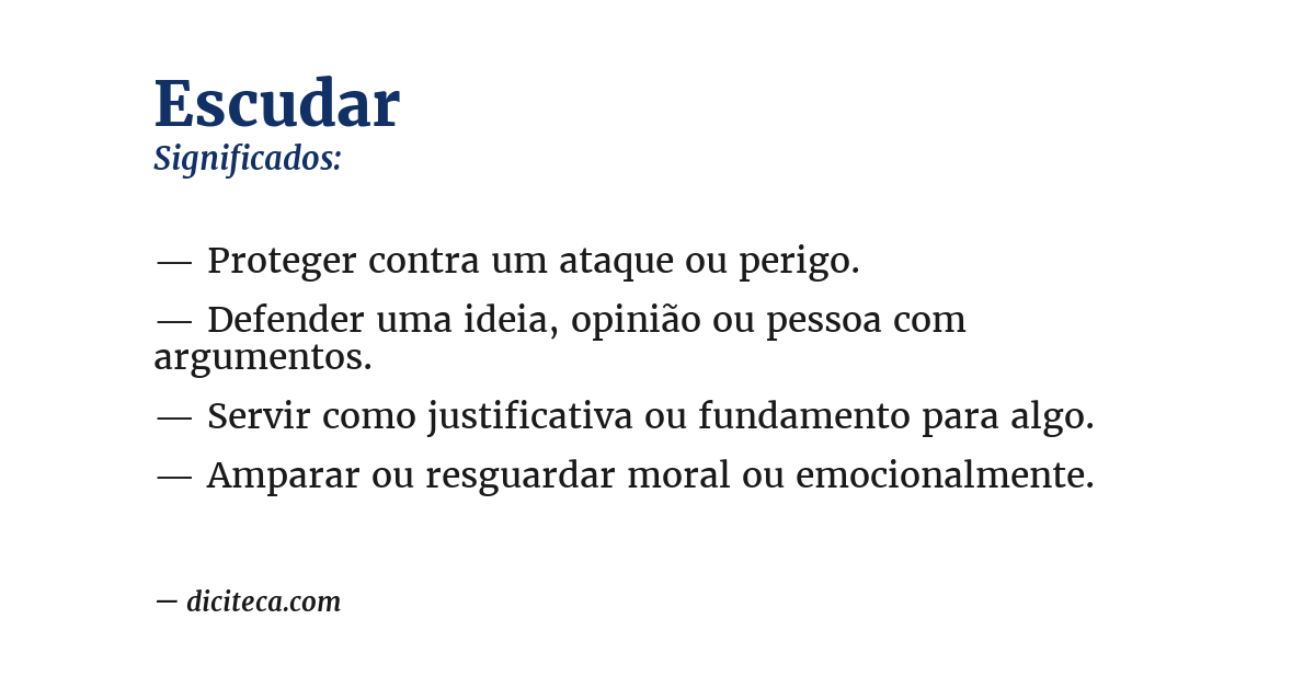 Significado de escudar