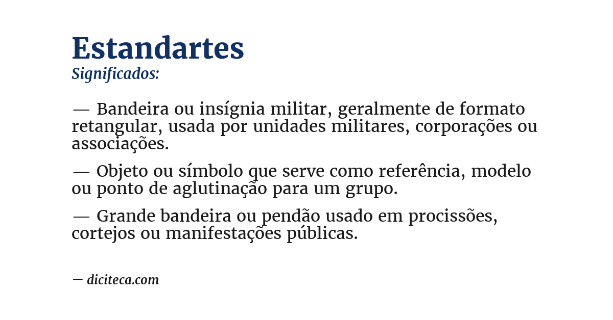 Significado de estandartes
