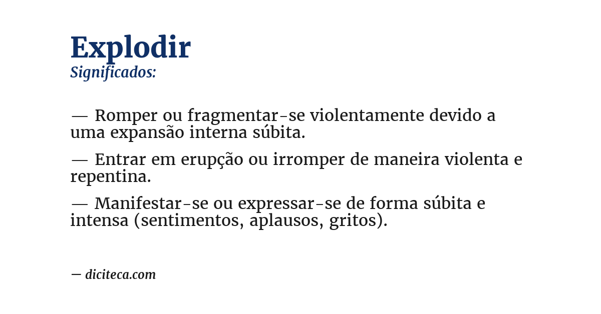 Significado de explodir