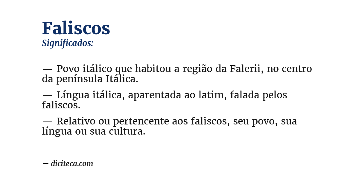 Significado de faliscos