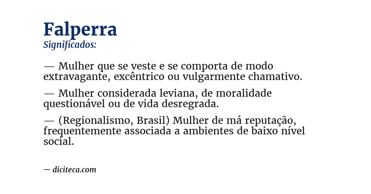 Significado de falperra