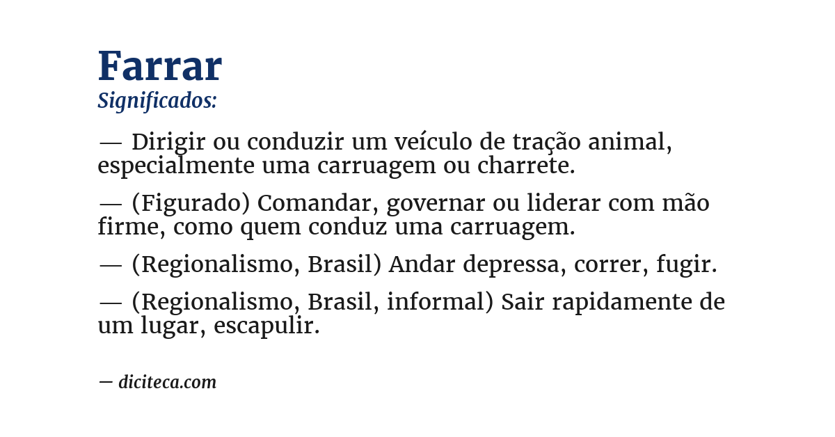 Significado de farrar