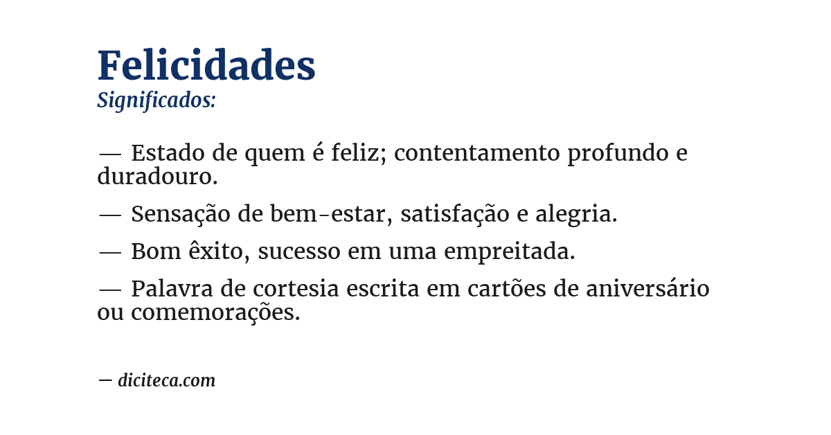 Significado de felicidades