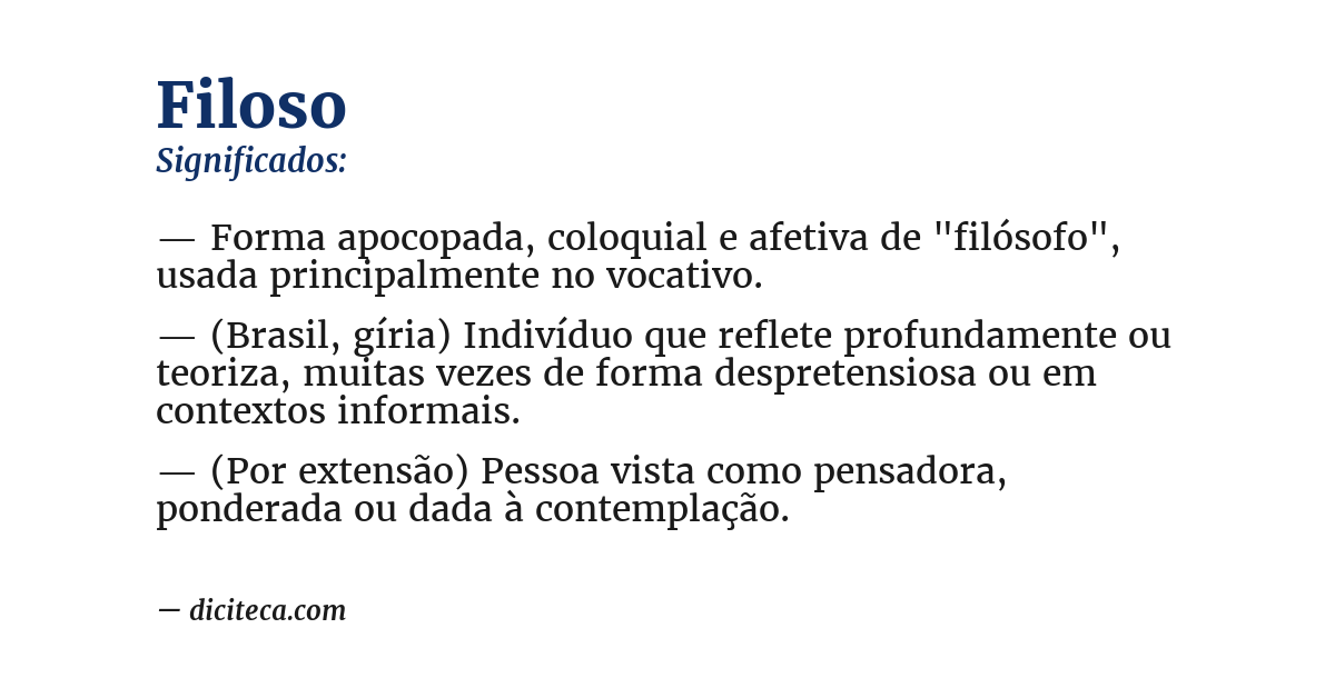 Significado de filoso