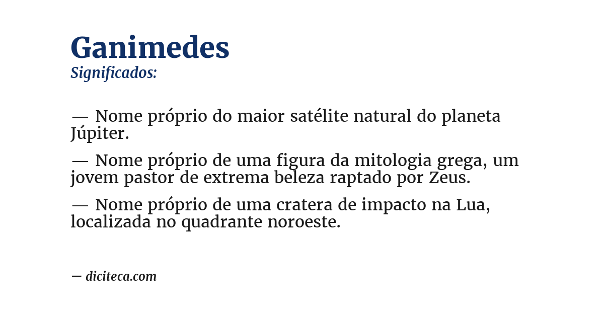 Significado de ganimedes