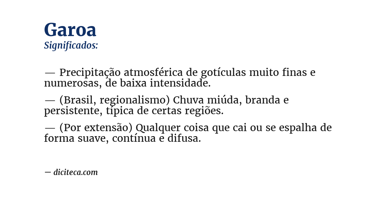 Significado de garoa