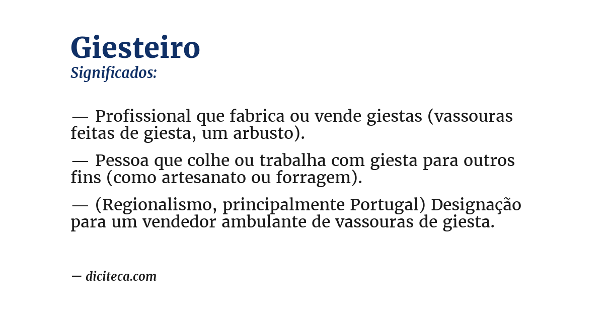 Significado de giesteiro