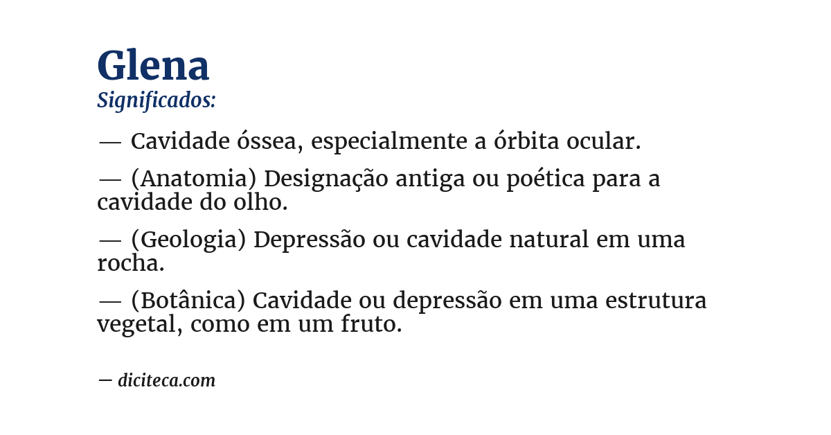Significado de glena