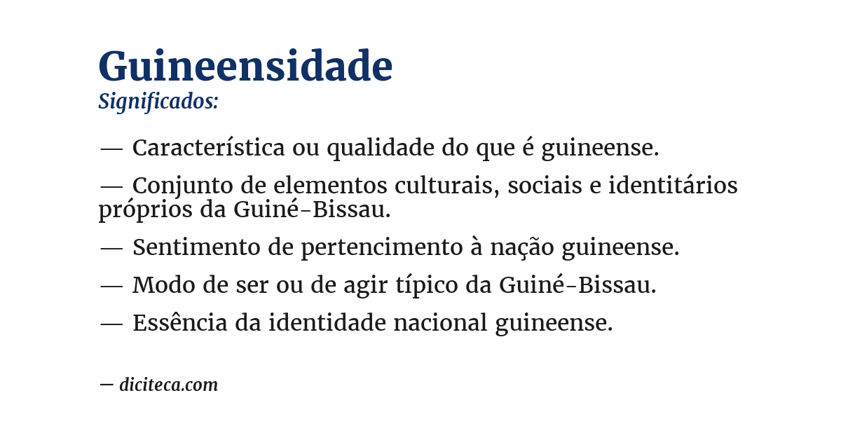 Significado de guineensidade
