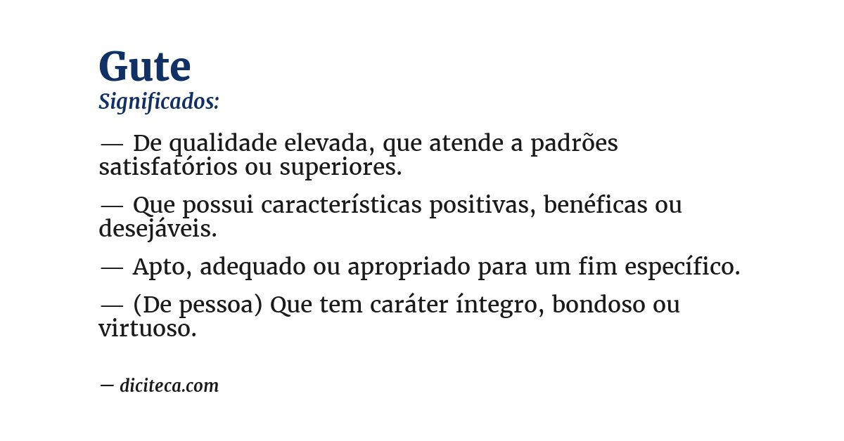 Significado de gute