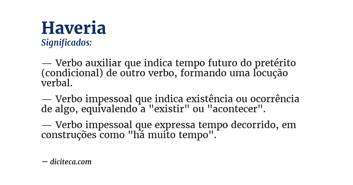 Significado de haveria