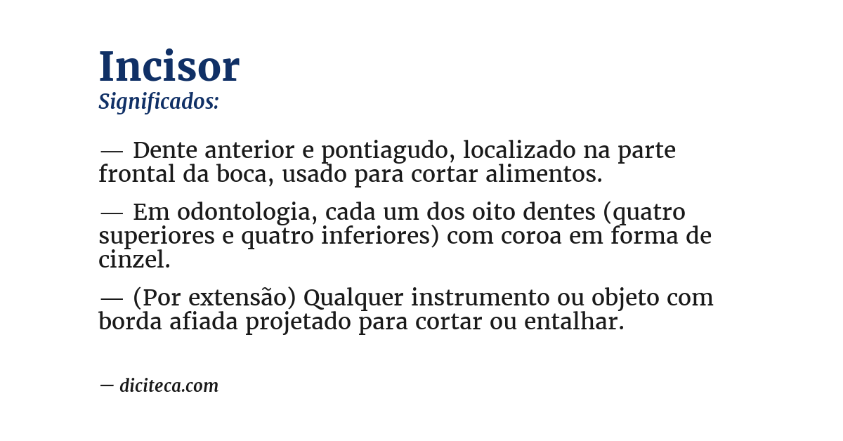 Significado de incisor
