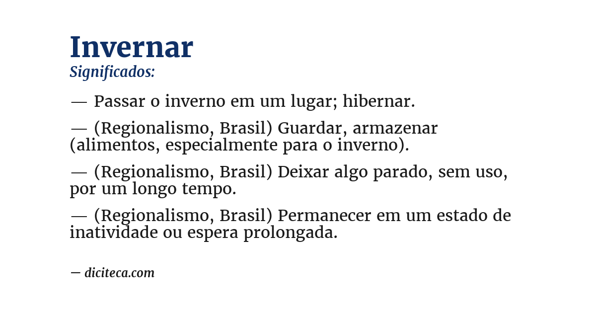 Significado de invernar