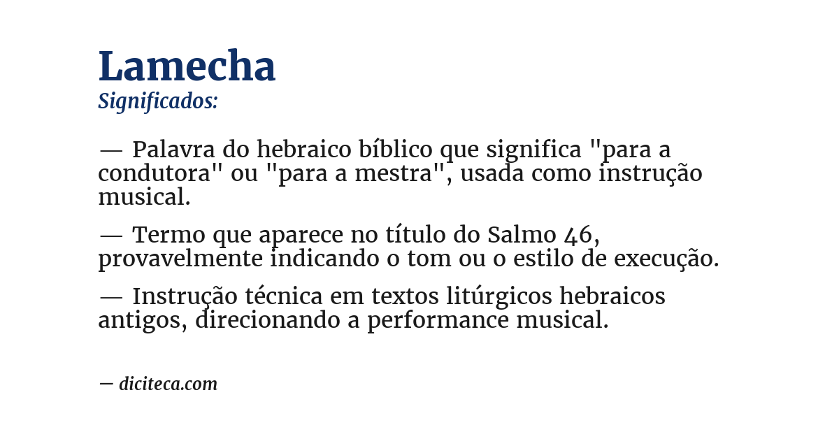 Significado de lamecha