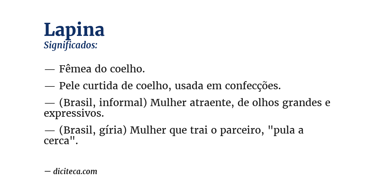 Significado de lapina