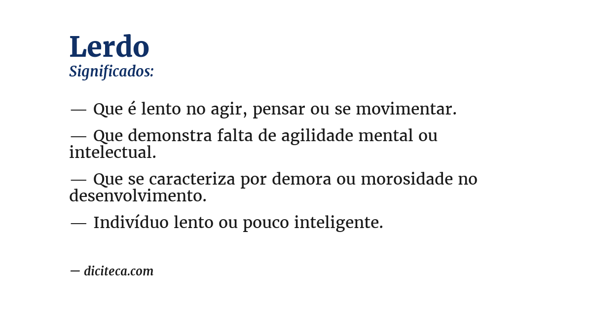 Significado de lerdo