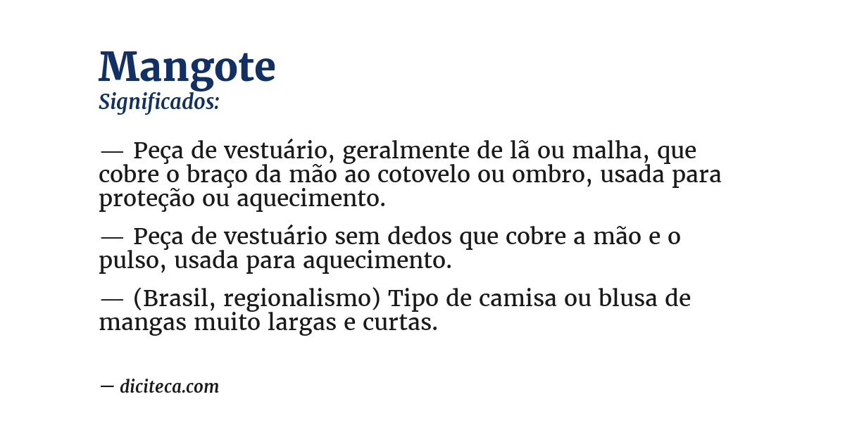 Significado de mangote