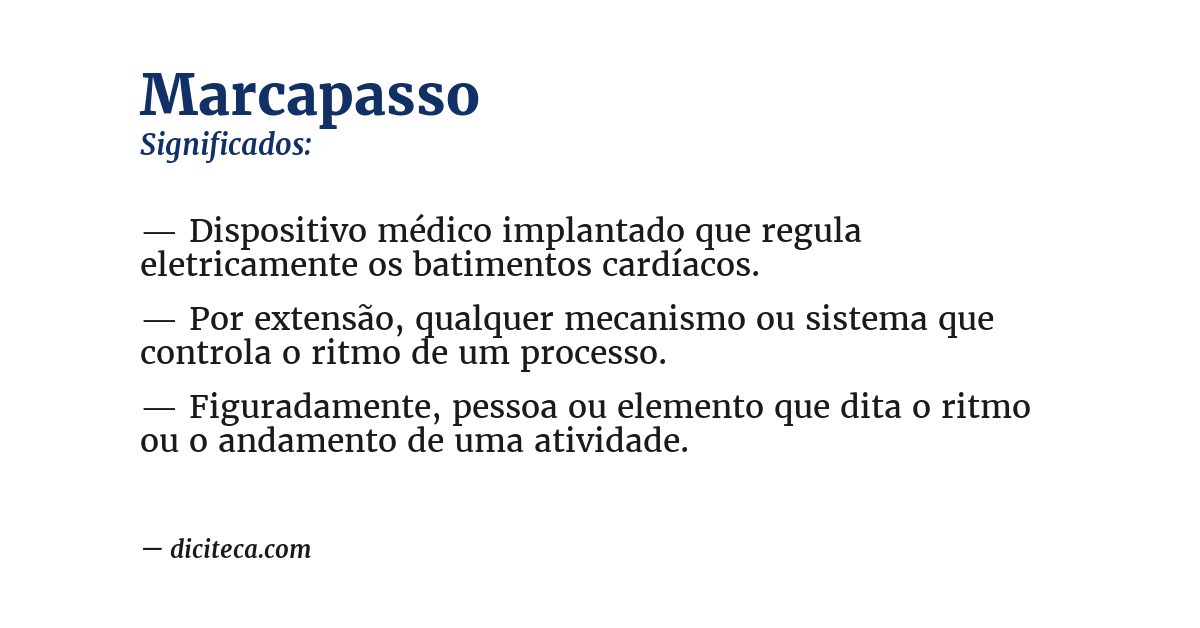 Significado de marcapasso