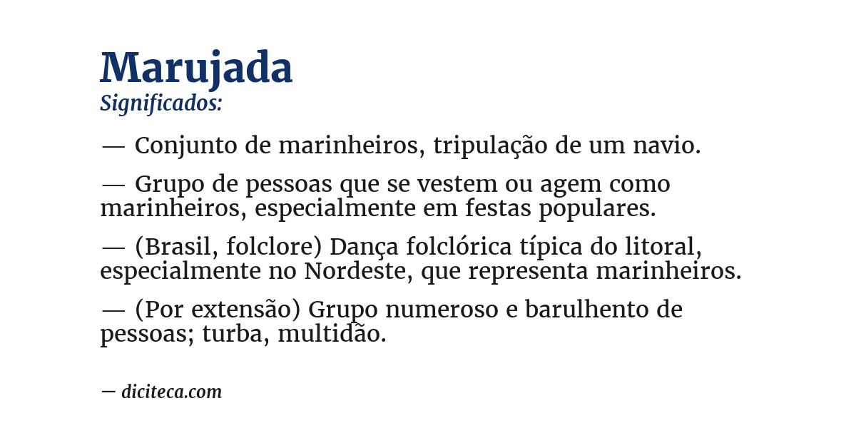 Significado de marujada