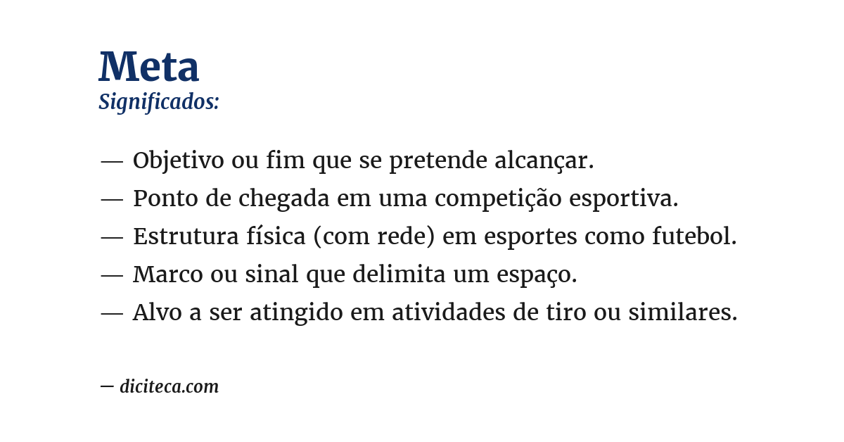 Significado de meta