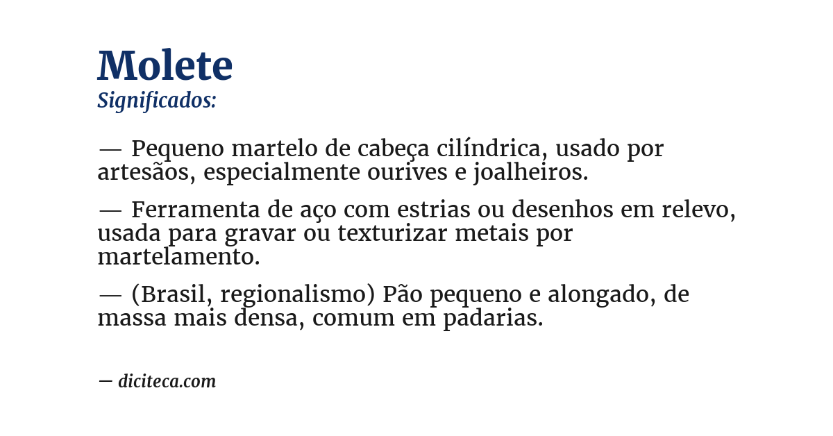Significado de molete