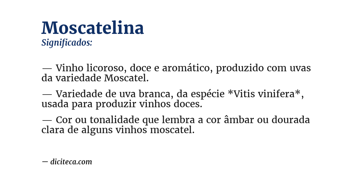 Significado de moscatelina