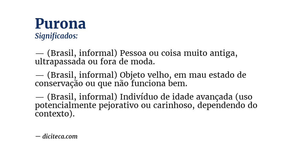 Significado de purona