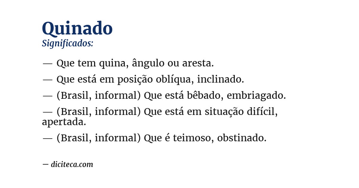 Significado de quinado