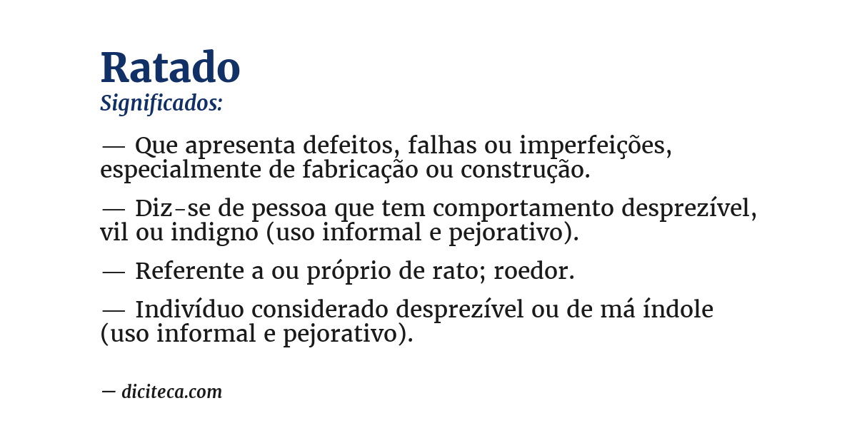 Significado de ratado