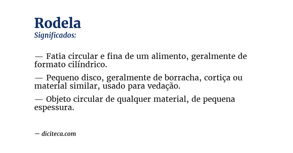 Significado de rodela