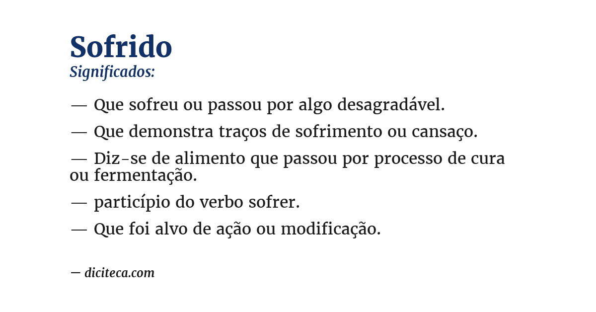Significado de sofrido
