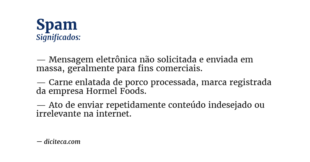 Significado de spam
