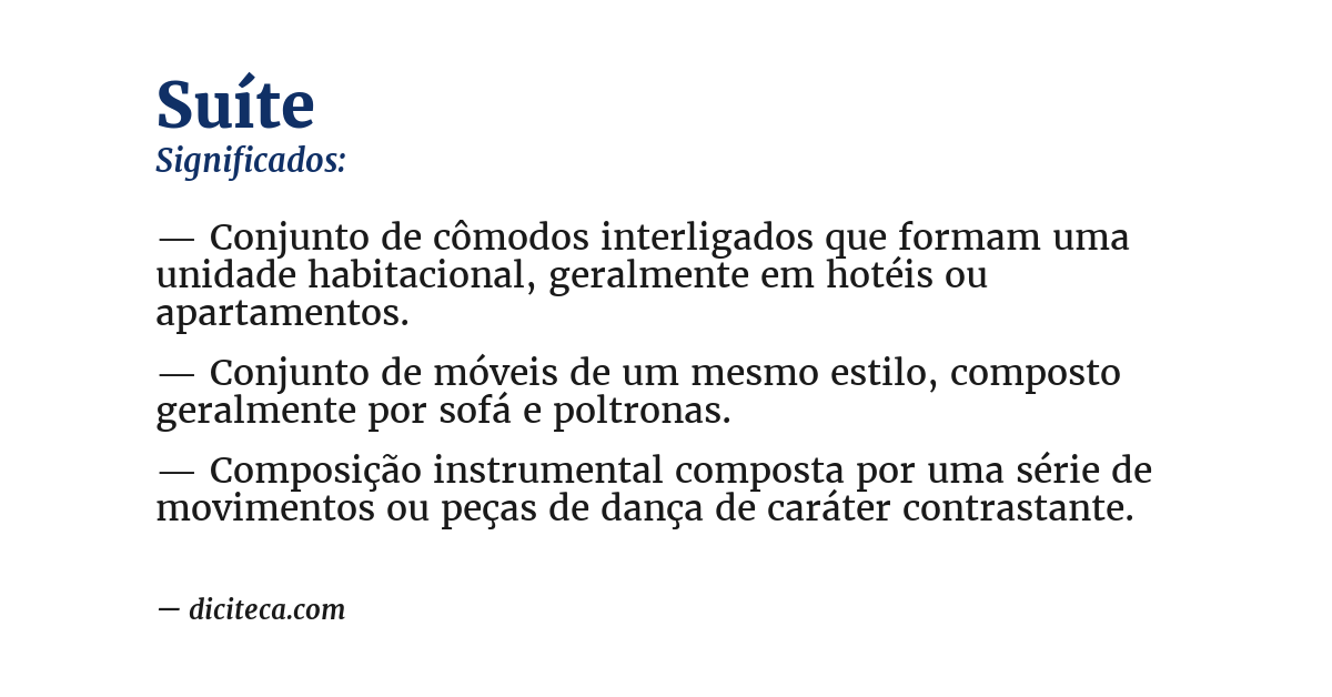 Significado de suíte