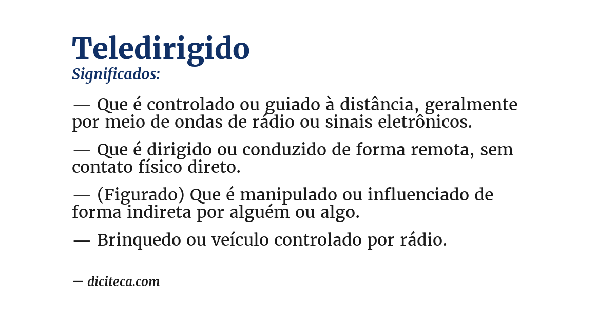 Significado de teledirigido