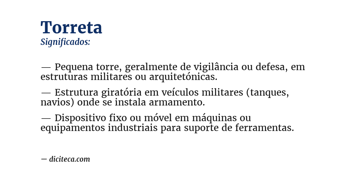 Significado de torreta