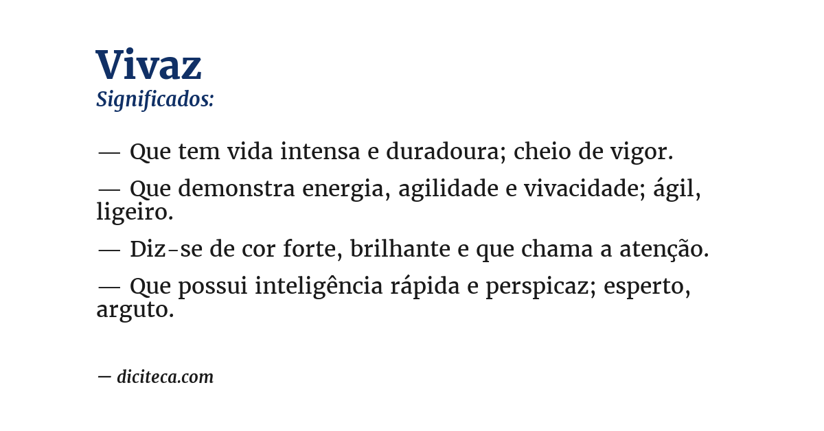 Significado de vivaz
