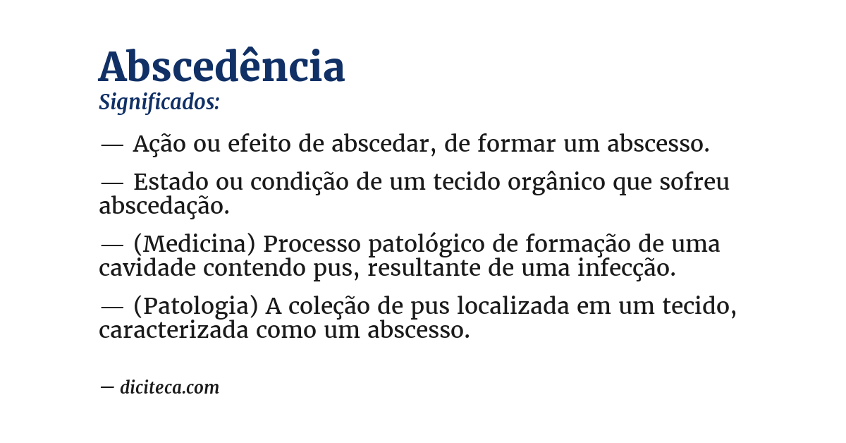 Significado de abscedência