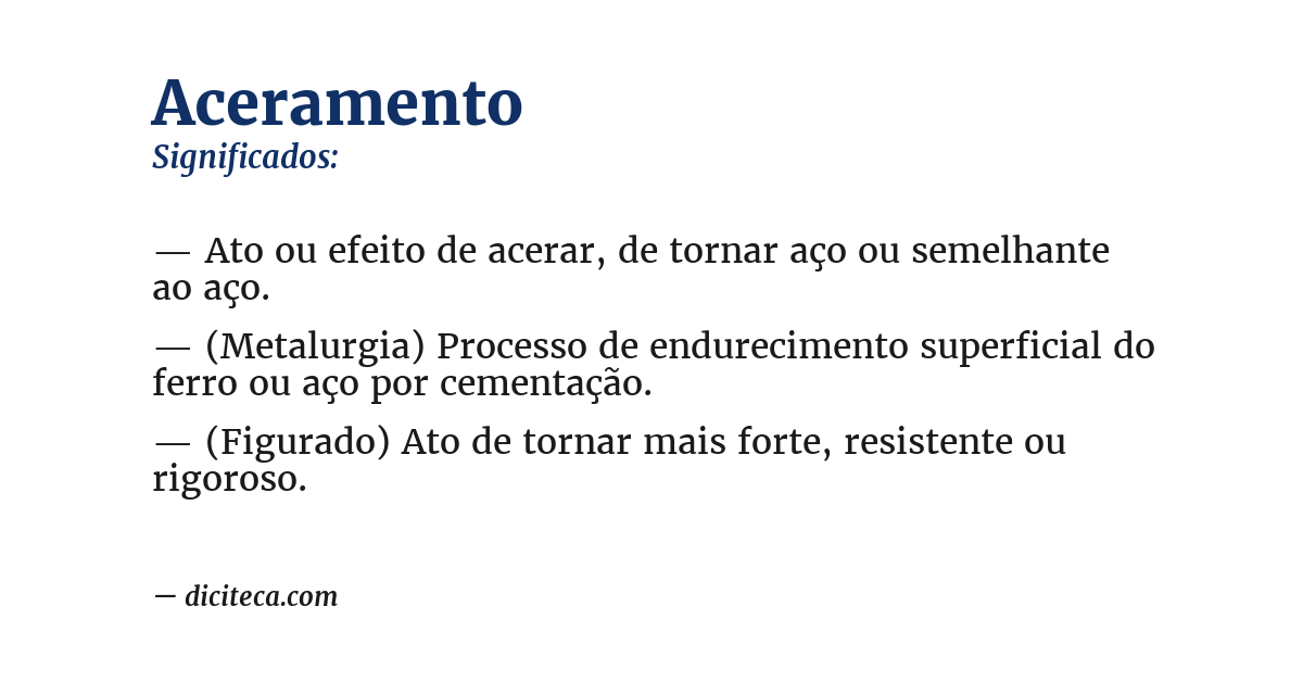 Significado de aceramento