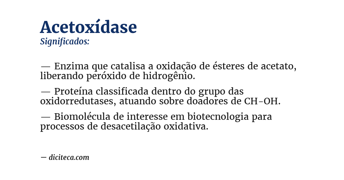 Significado de acetoxídase